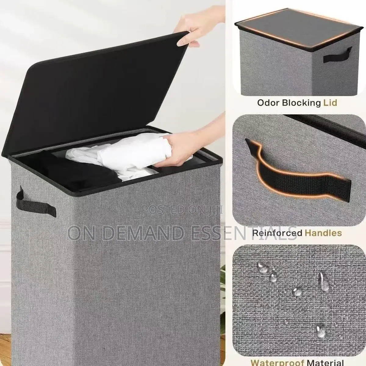 Laundry Hamper With Lid
 Large Storage Capacity