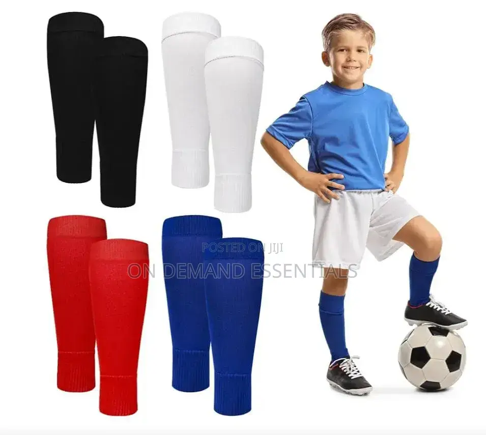 Shin Guards High Elastic Sock Sleeves, Cut Football Socks
