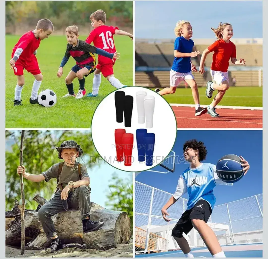 Shin Guards High Elastic Sock Sleeves, Cut Football Socks
