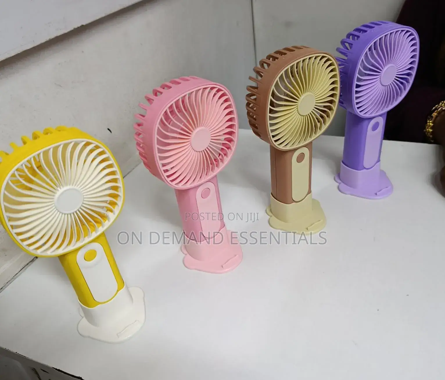 Cute Mini Hand Fan With Phone Holder, Summer Outdoor Cooler