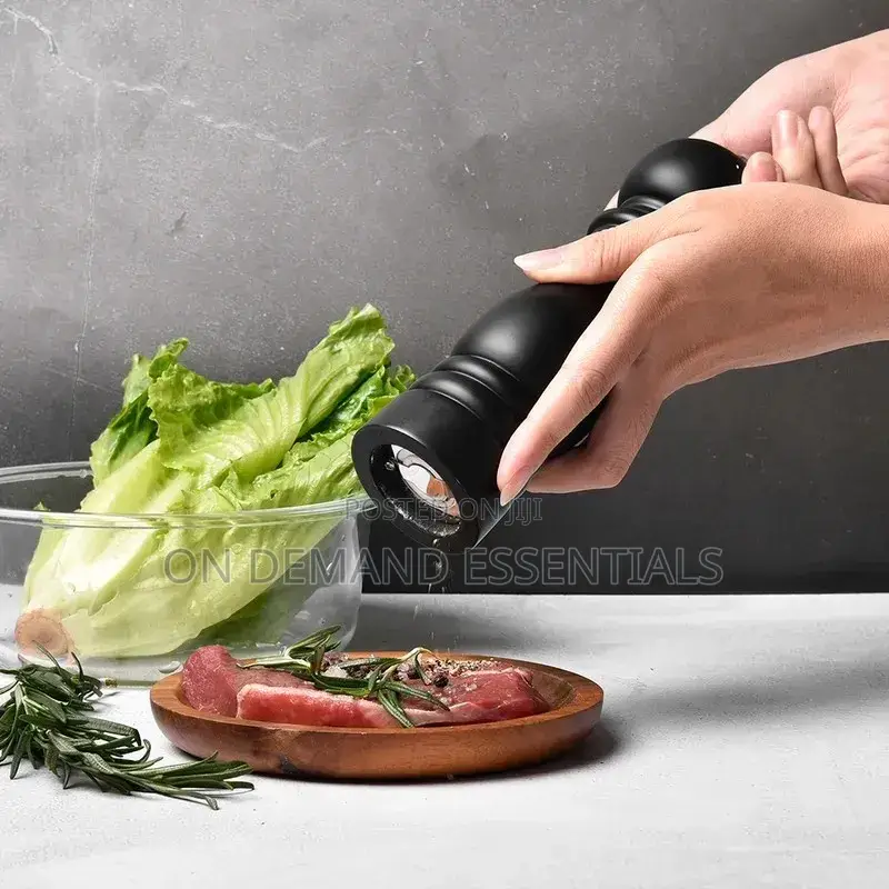 6 Inch Wood Pepper Grinder Mill Adjustable Stainless Steel Grinder