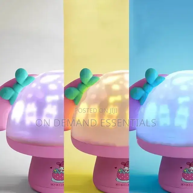 *Mushroom Starry Sky Lamp, With Kids Melodies, Cartoon Lamp