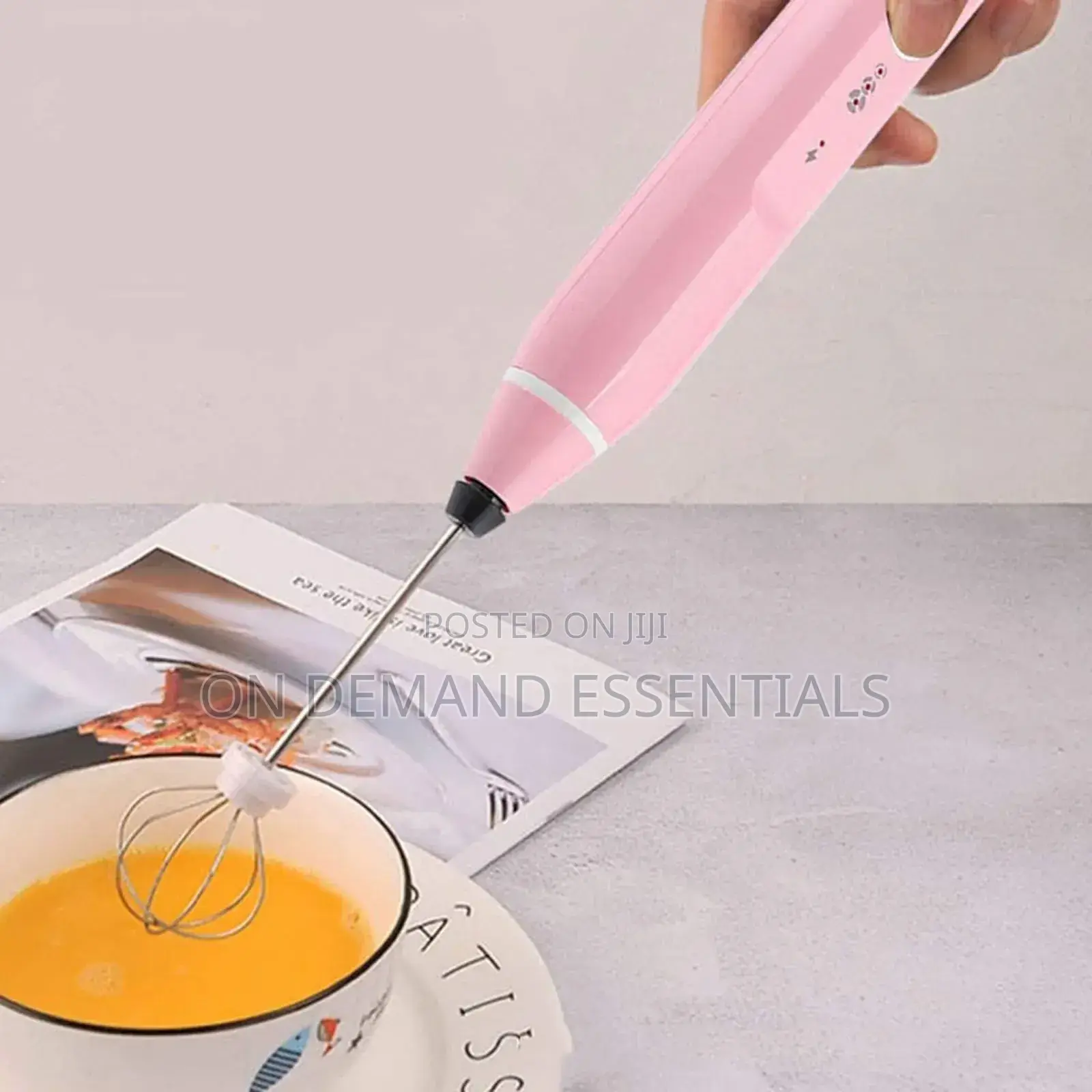 2 In1 Electric Milk Frother, Rechargeable Hand-Held Electric