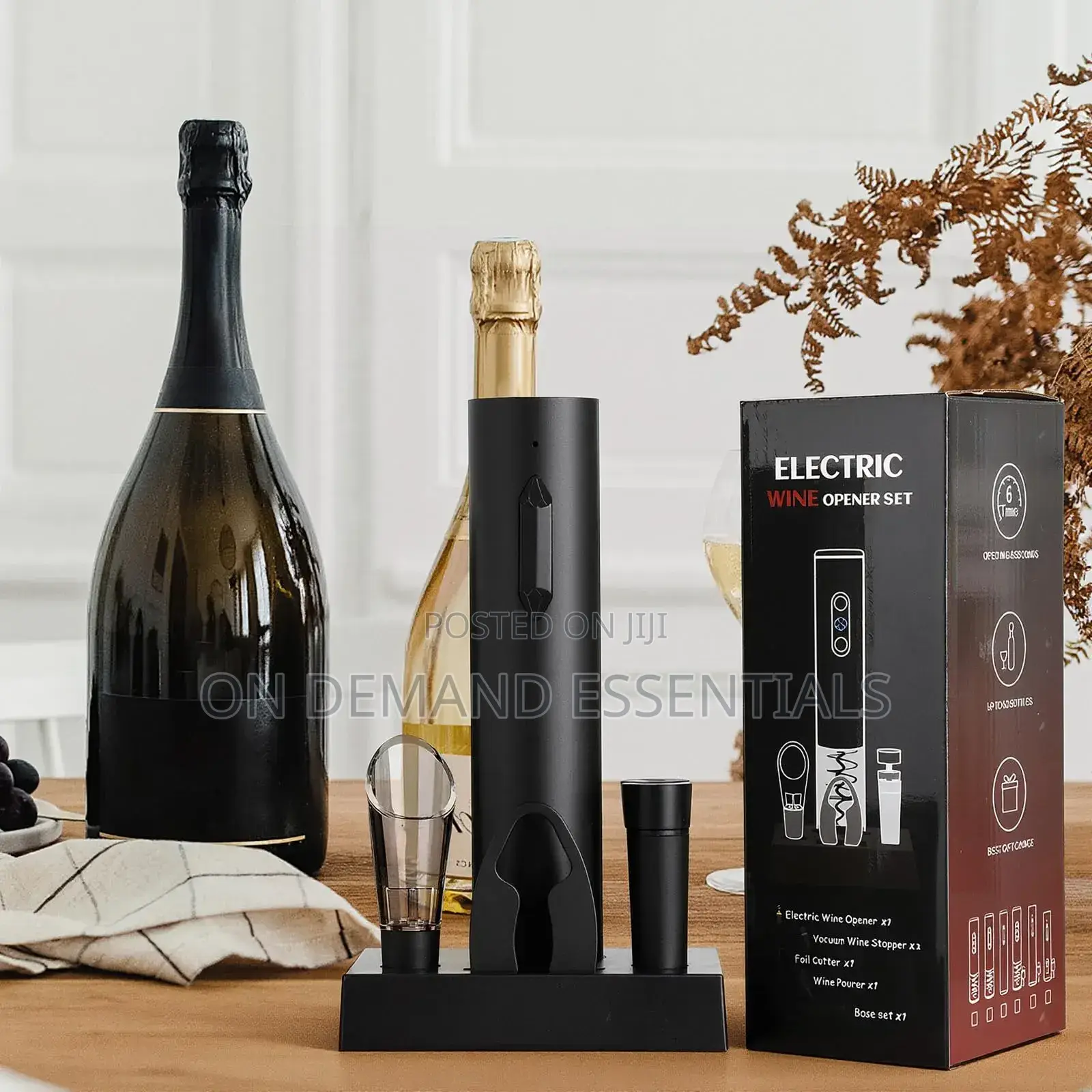 6 in 1 Rechargeable Electric Corkscrew, Electric Wine Opener Pulls