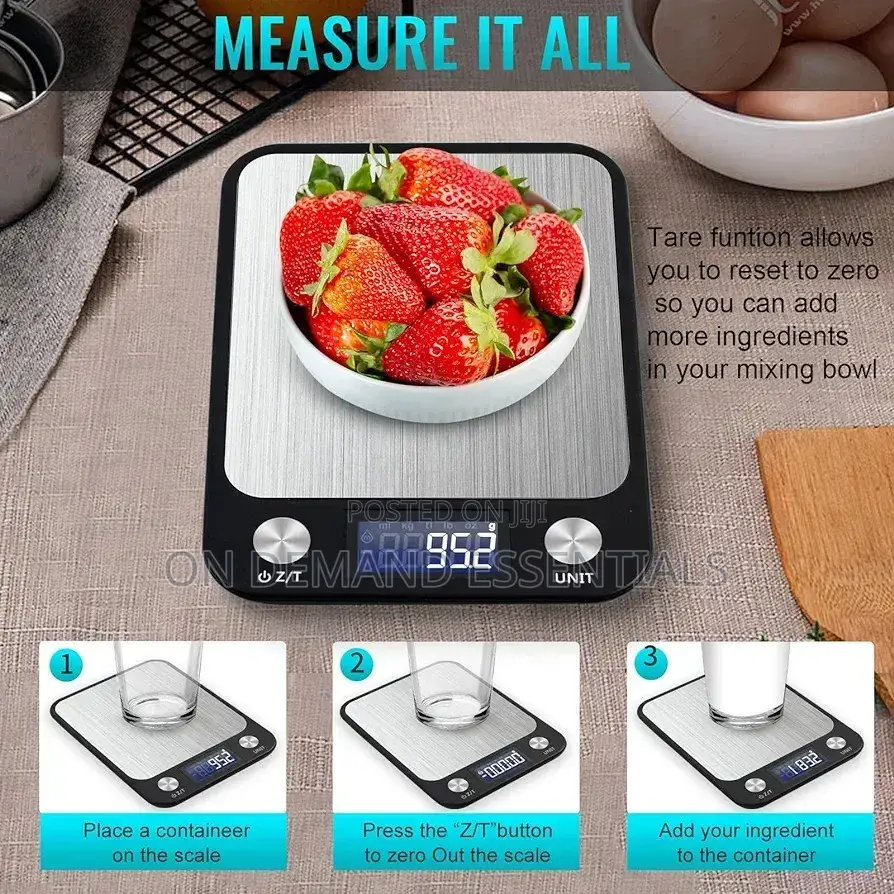 Updated Kitchen Scale, Large Weighing Panel, Weight Loss, Baking