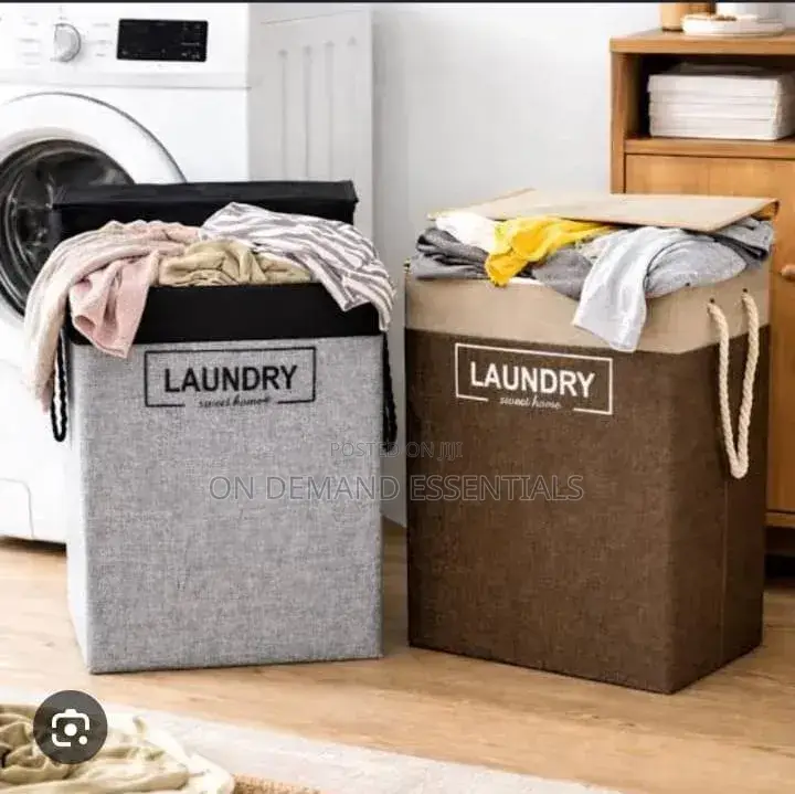 Jute Rope Foldable 70L Laundry Basket With Lid Cotton Laundry Hamper