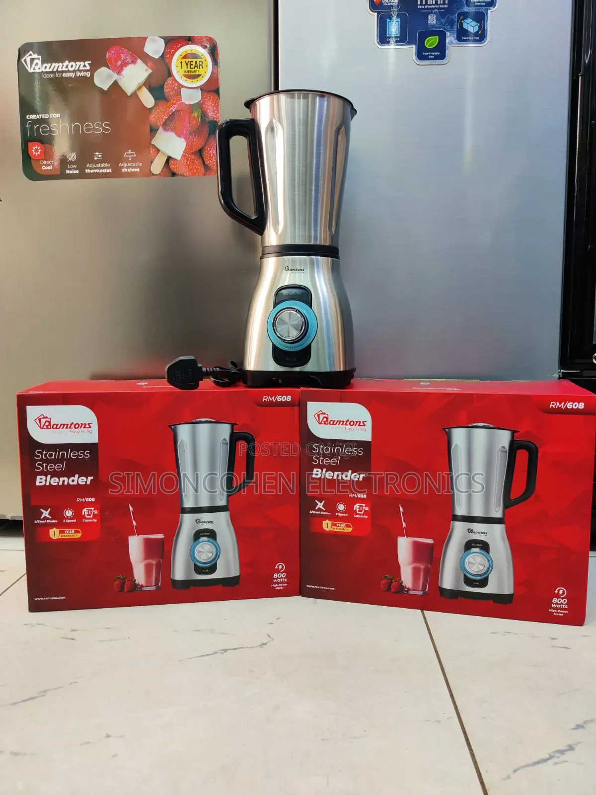 Ramtons 3in1 Blender STAINLESS STEEL JAR