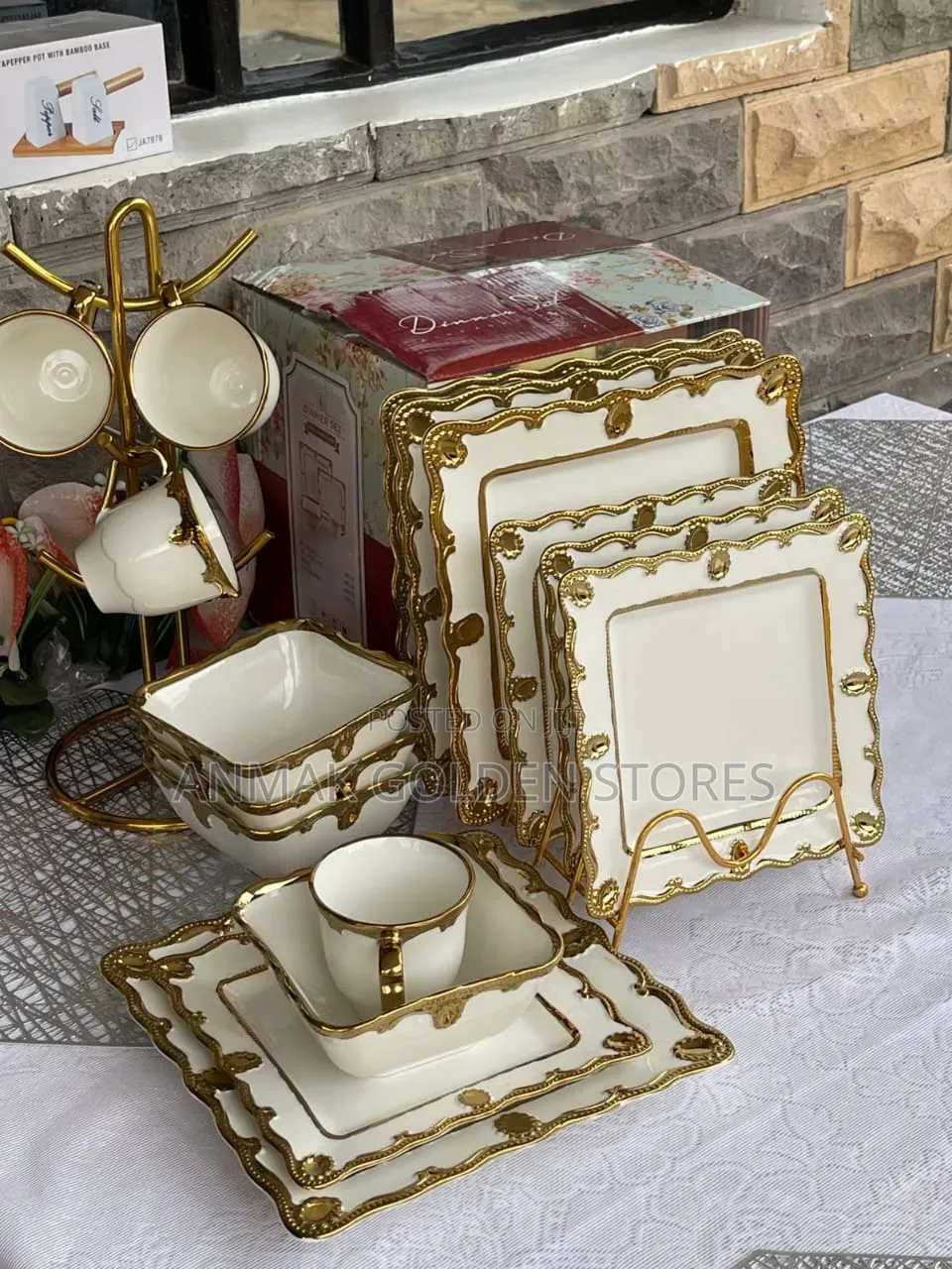 White Gold Dinner Set 
24PCs Set