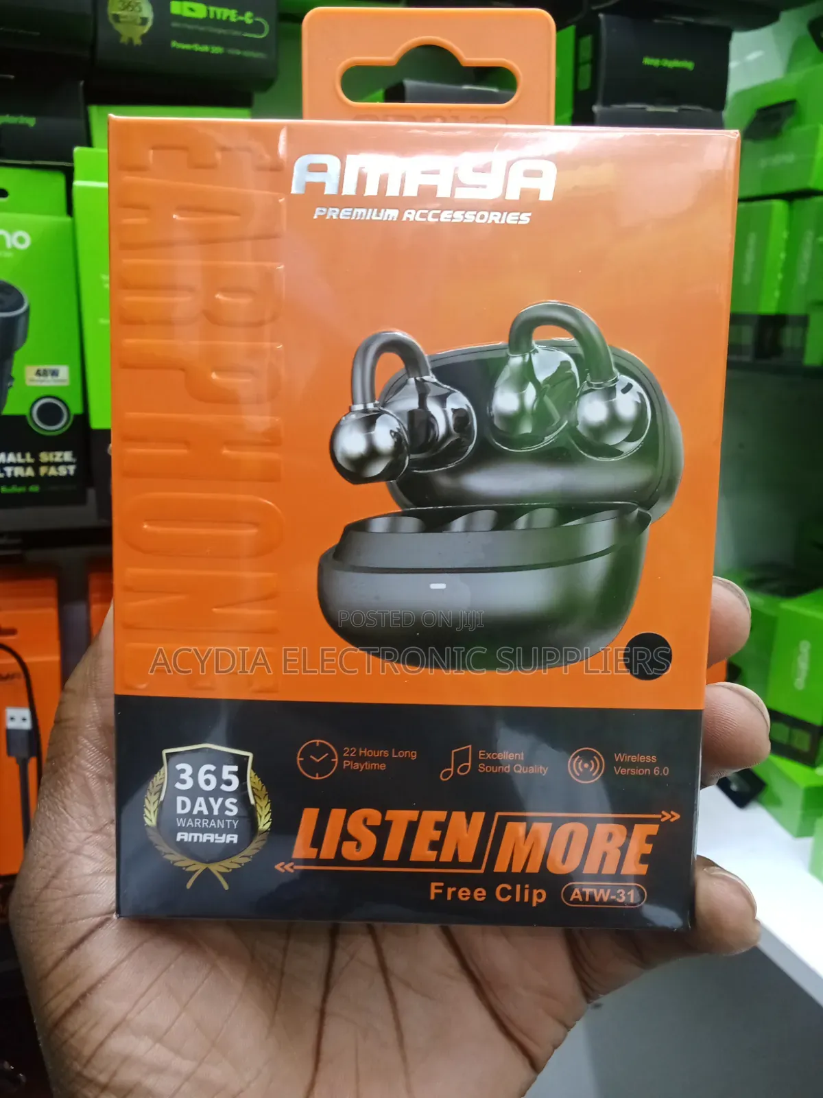 Amaya Free Clip Atw-31 Open Ear Bluetooth Earbuds
