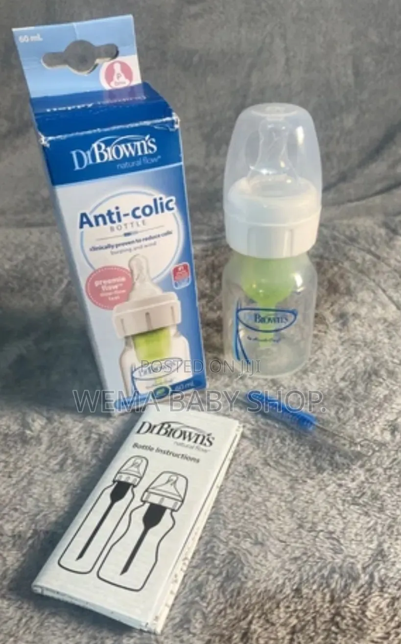 Dr. Brown's 60ml Anti-Colic Baby Feeding Bottle (Newborn)