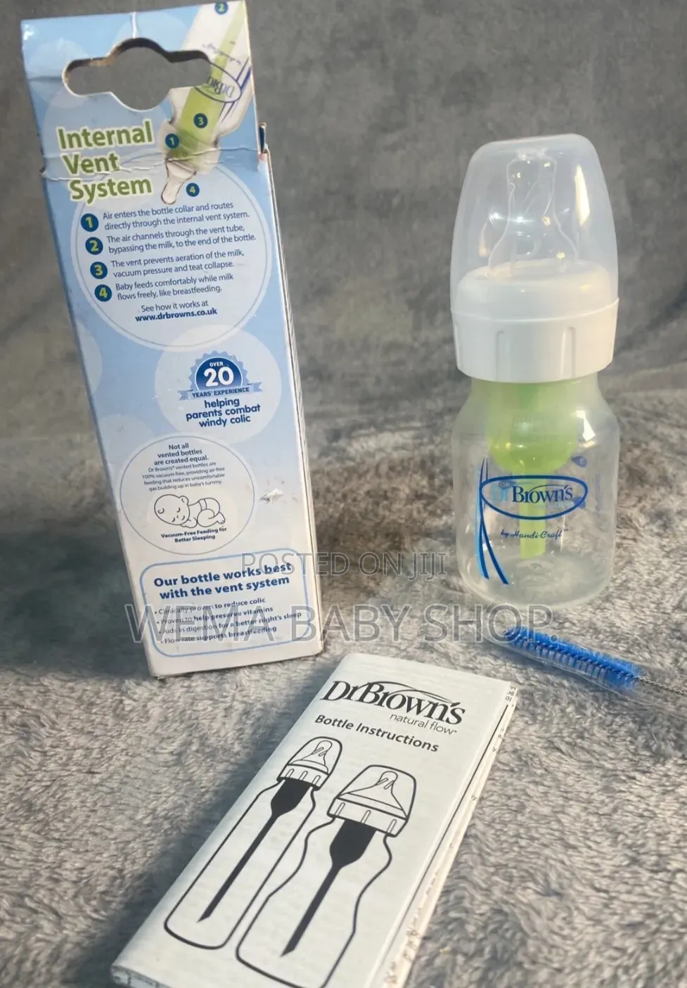 Dr. Brown's 60ml Anti-Colic Baby Feeding Bottle (Newborn)