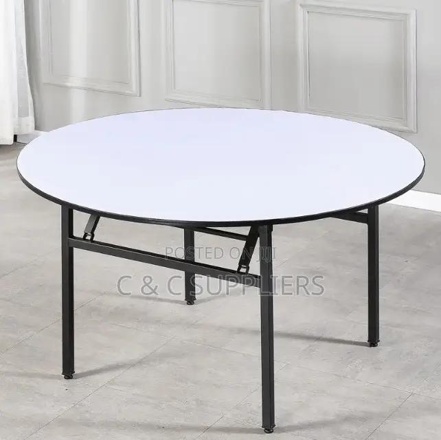 White Round Event Banquet Table