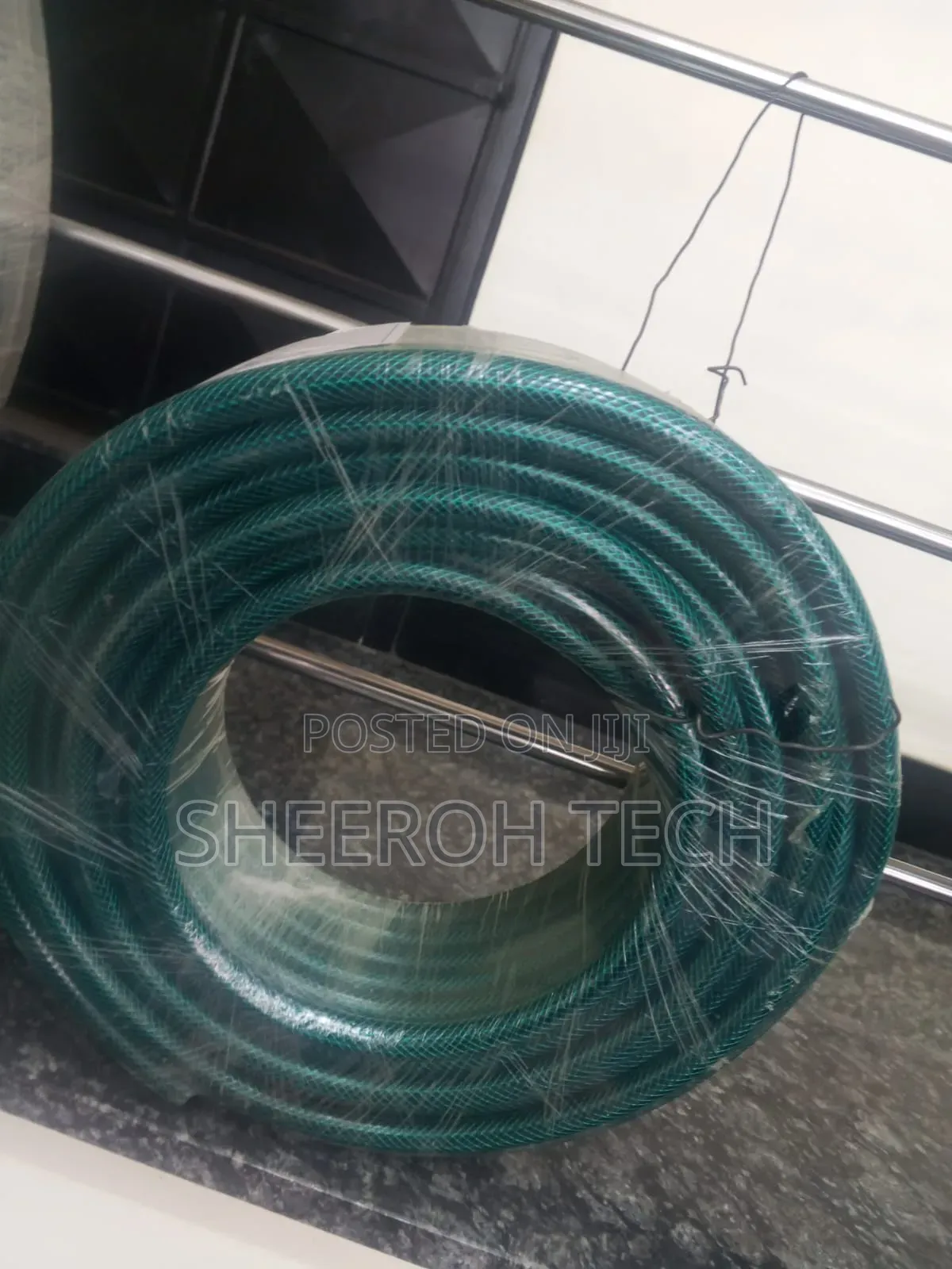 Green Braided Hose Pipe 1" 30m
