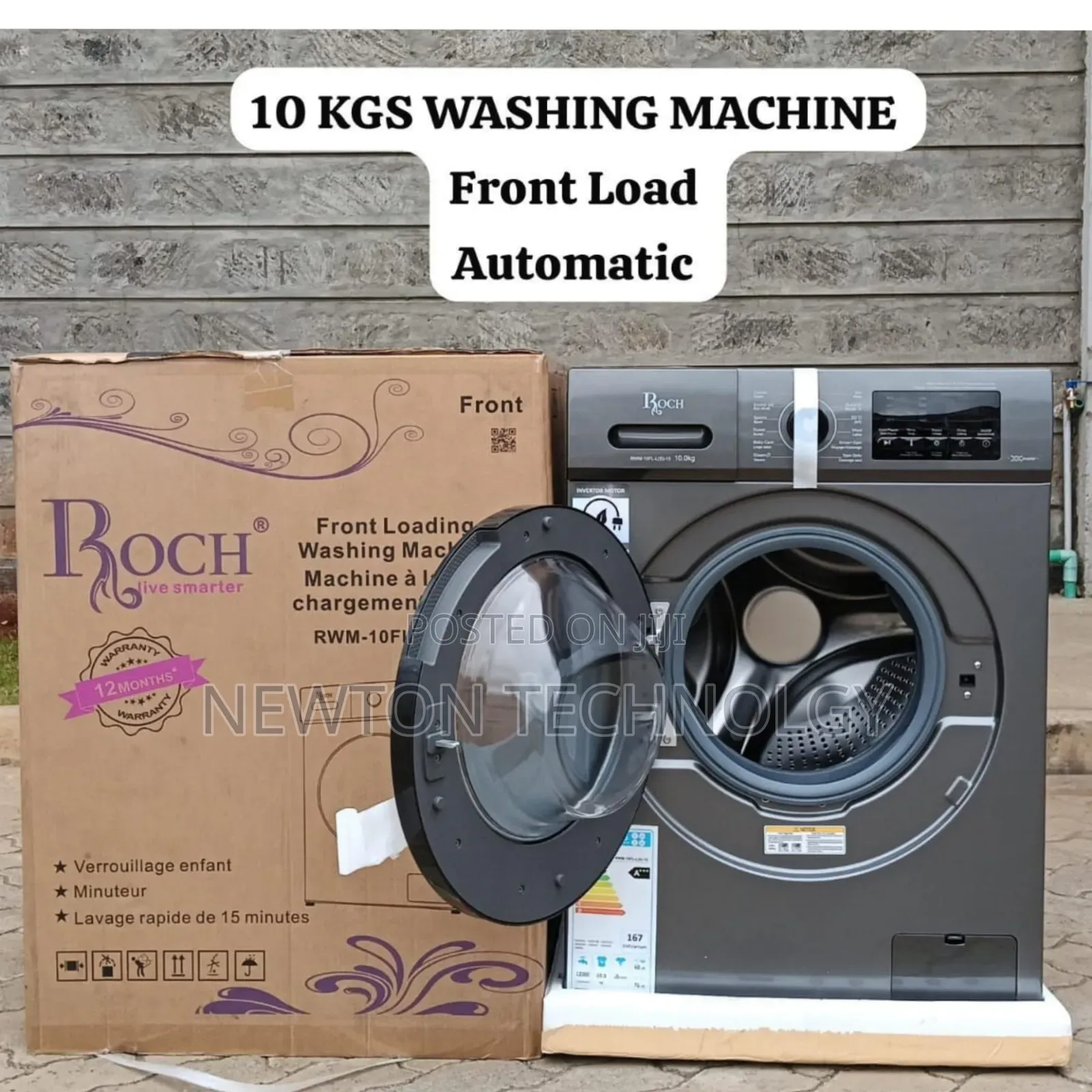 Roch 10 KGS Washing Machine Front Load Washing Machine