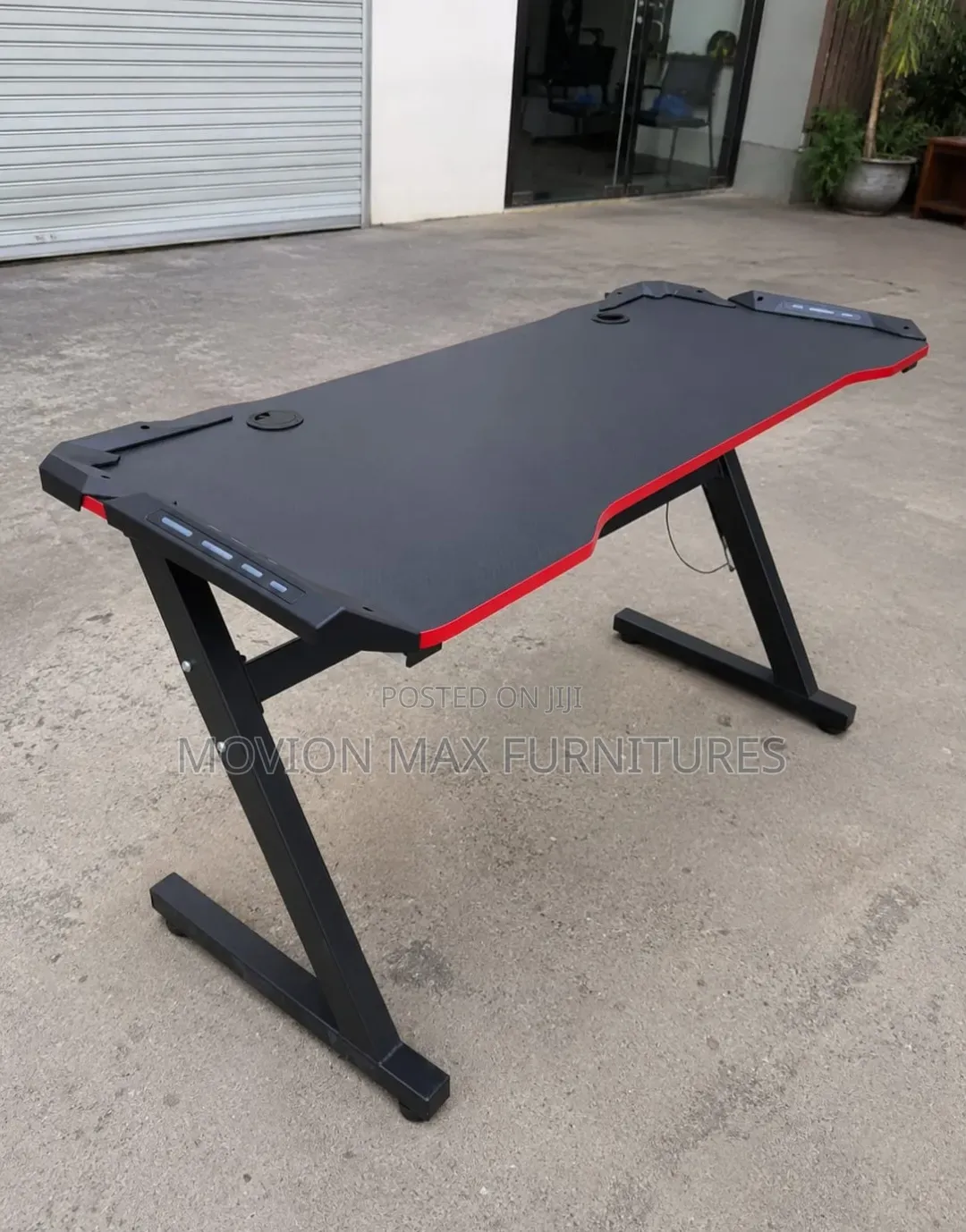 LED Light Gaming Table Metallic Flame