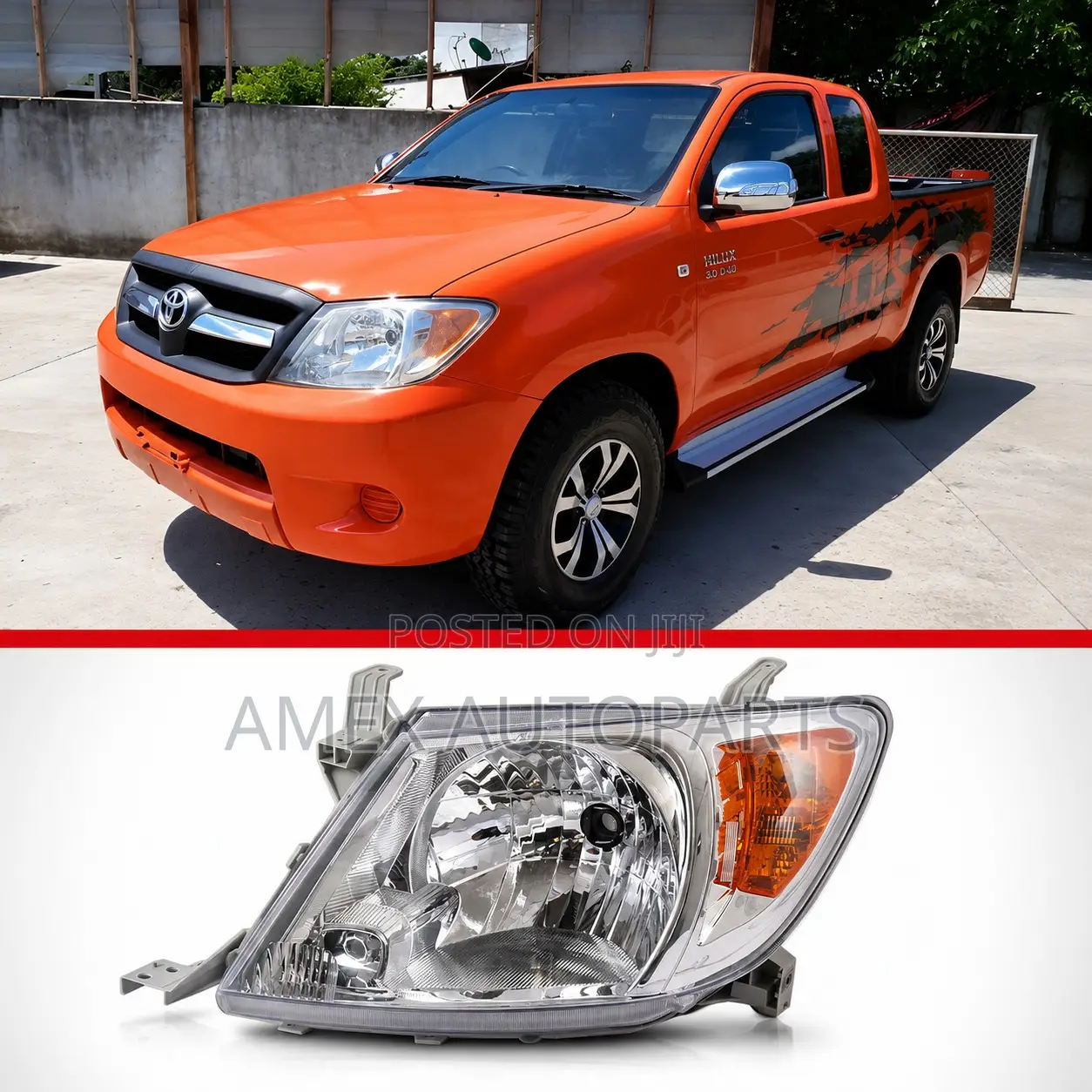 Head Lamp Toyota Hilux Vigo 2004 - 2008 Orange