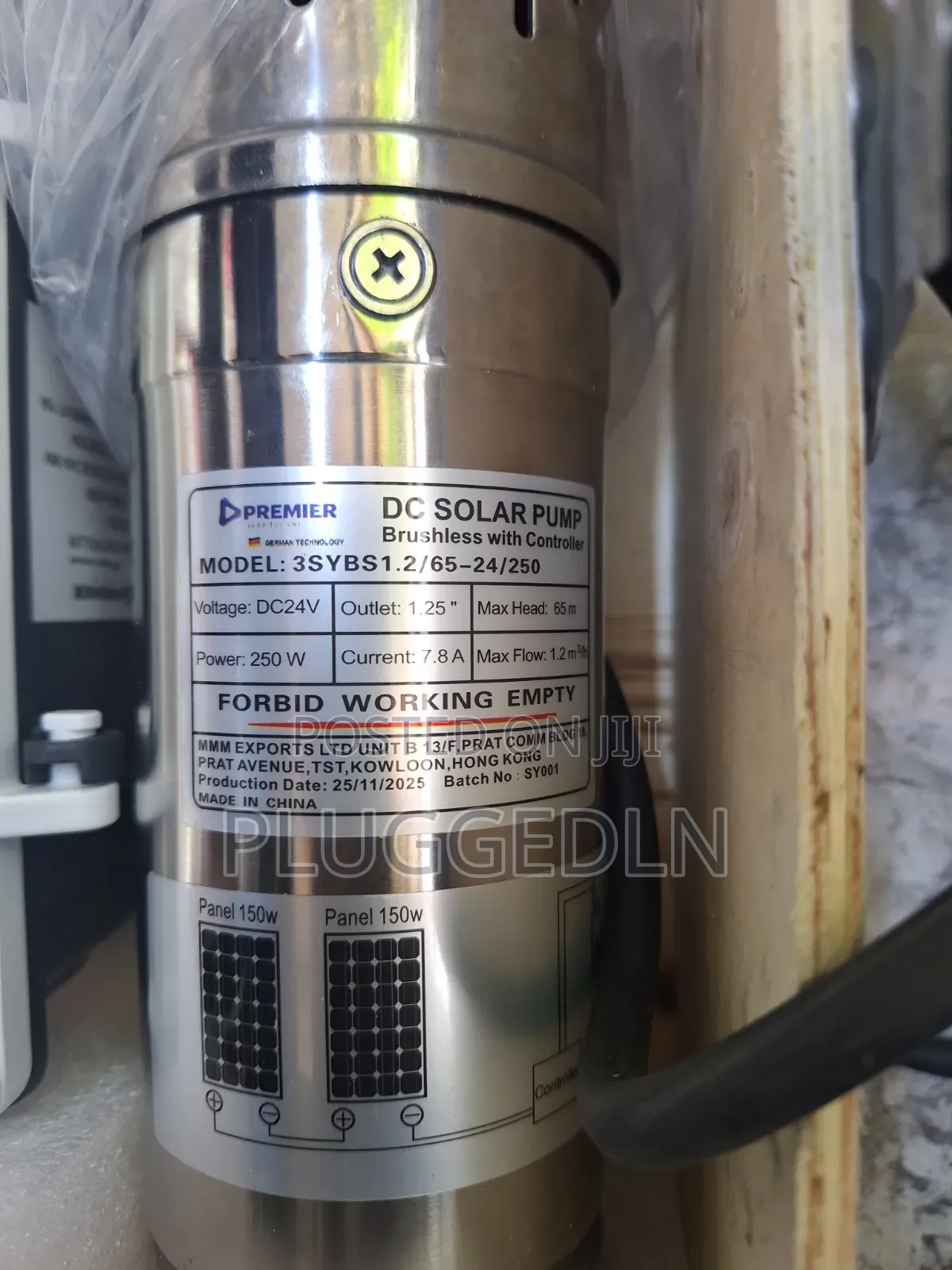 DC Solar Submersible Water Pump 250w 65M