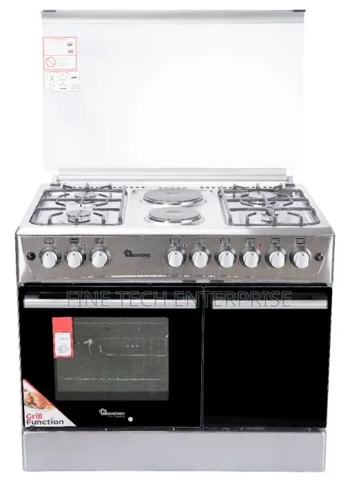 Ramtons RF/496- 60*90 Stainless Steel Cooker With Gas Compartment