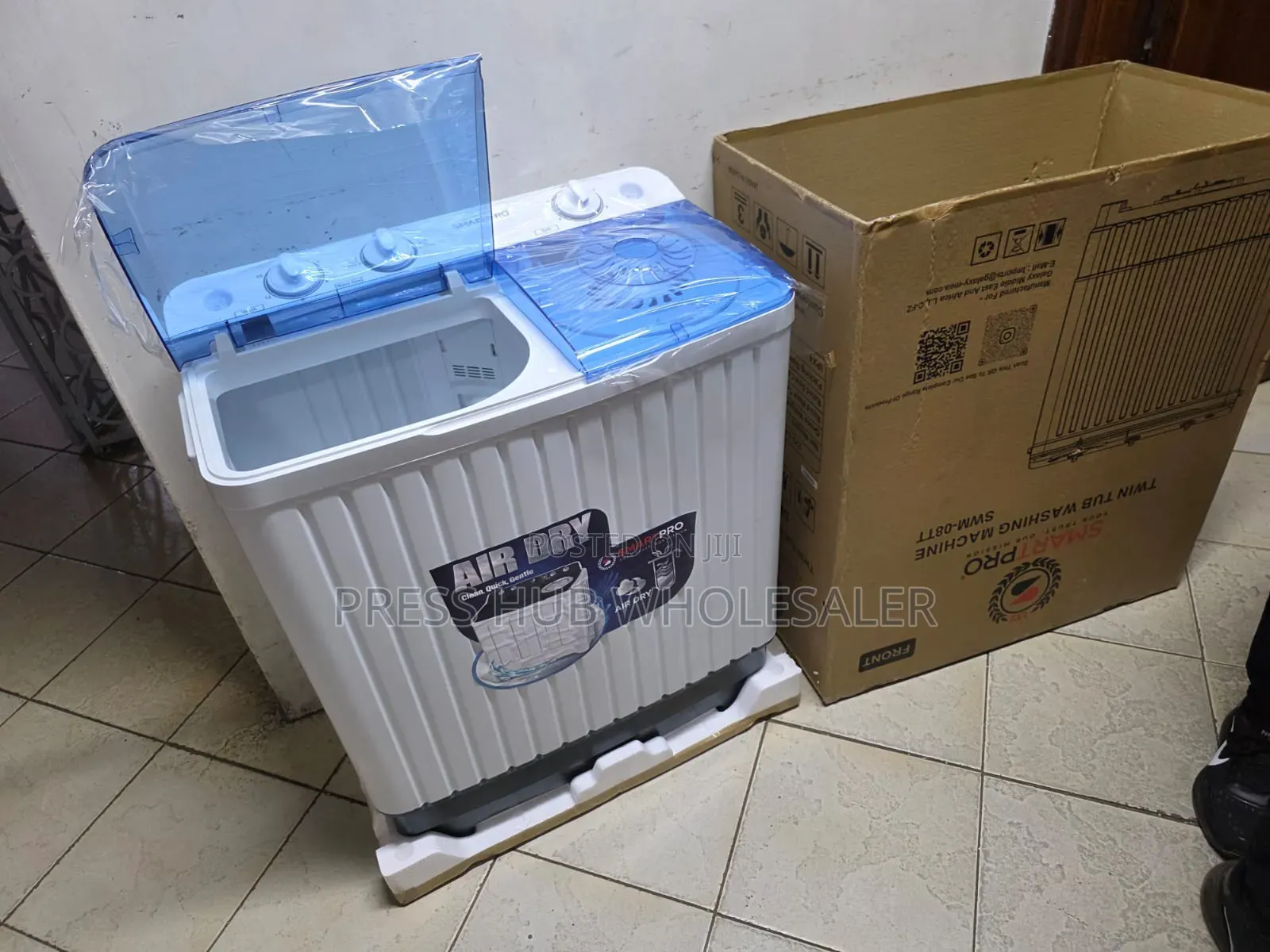 SmartPro 8kg Semi-Automatic Twin-Tub Washing Machine.