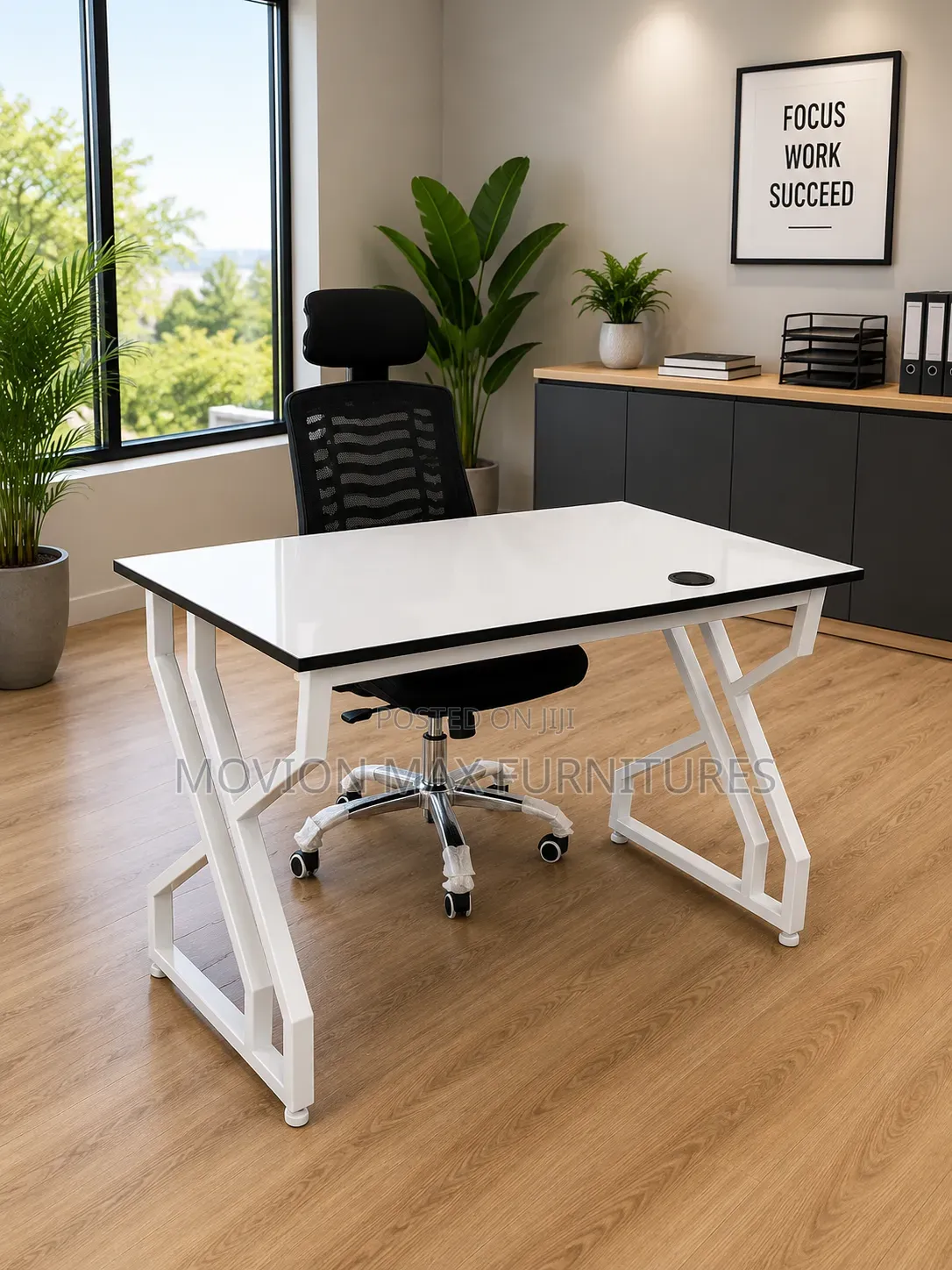 120cm Office Table Metallic Stand Office Table