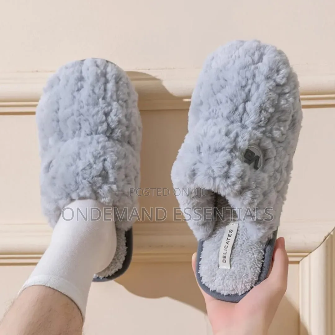 Women's Winter Plush Slippers - Thick Sole Fleece-Lined House Shoes