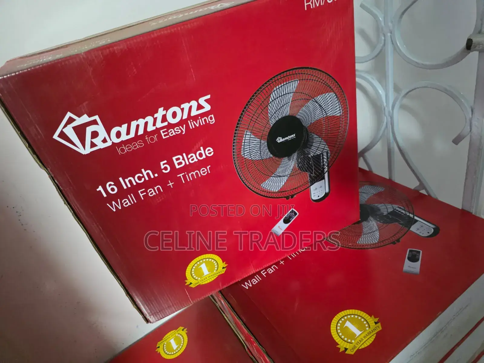 RM676 5 Blades With Remote Wall Fan