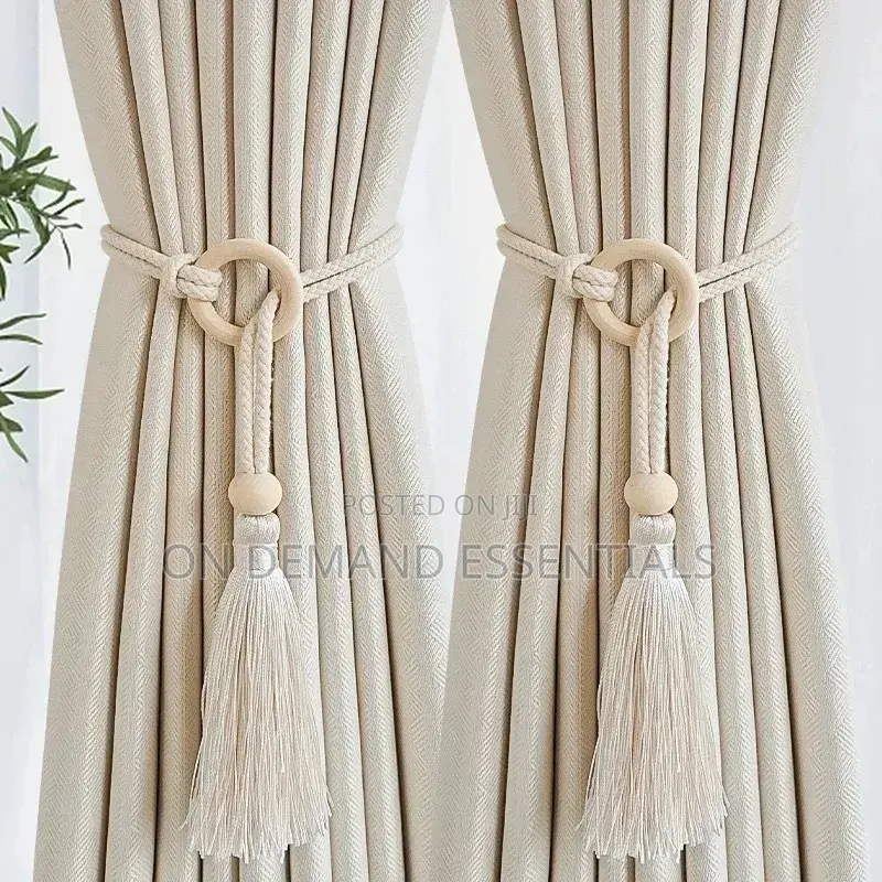 Set of 2 Curtain Tiebacks Curtains Holder Hand Woven