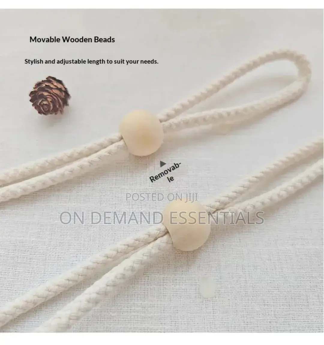 2pcs Nordic Style Cotton Rope Curtain Tiebacks