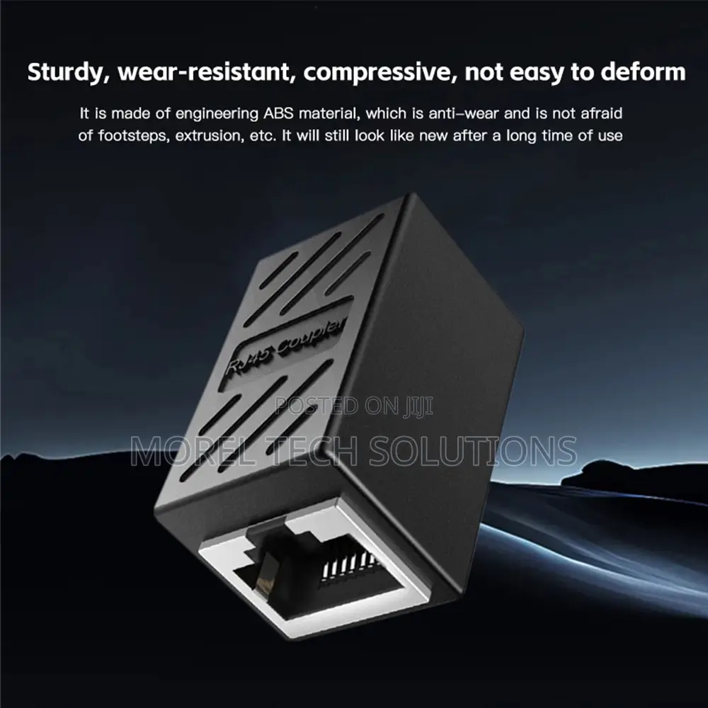RJ45 Inline Coupler - Female to Female Network Cable Extender (Black)