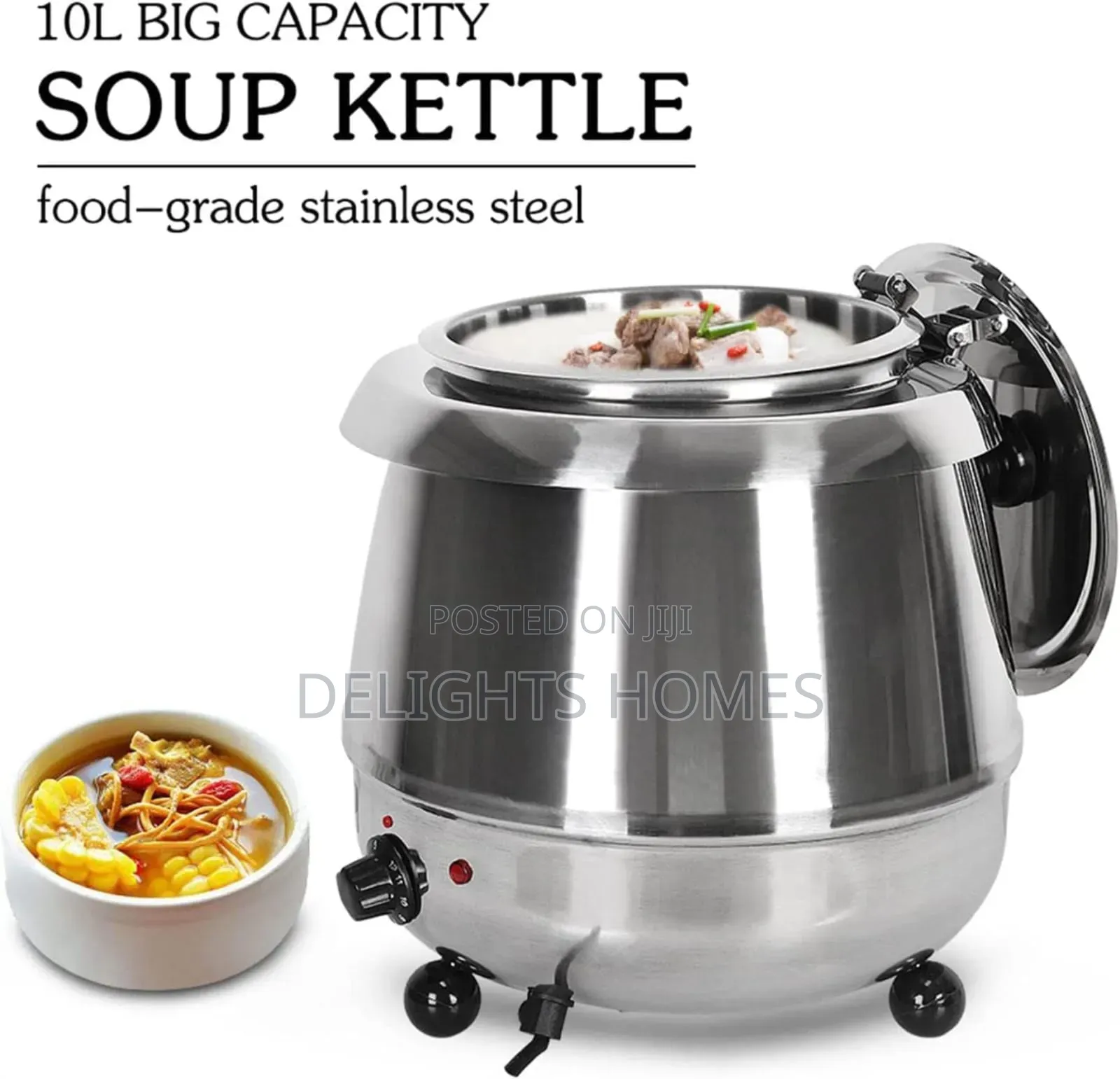10 LTRS Electric Soup Warmer Tureen Kettle-Ult