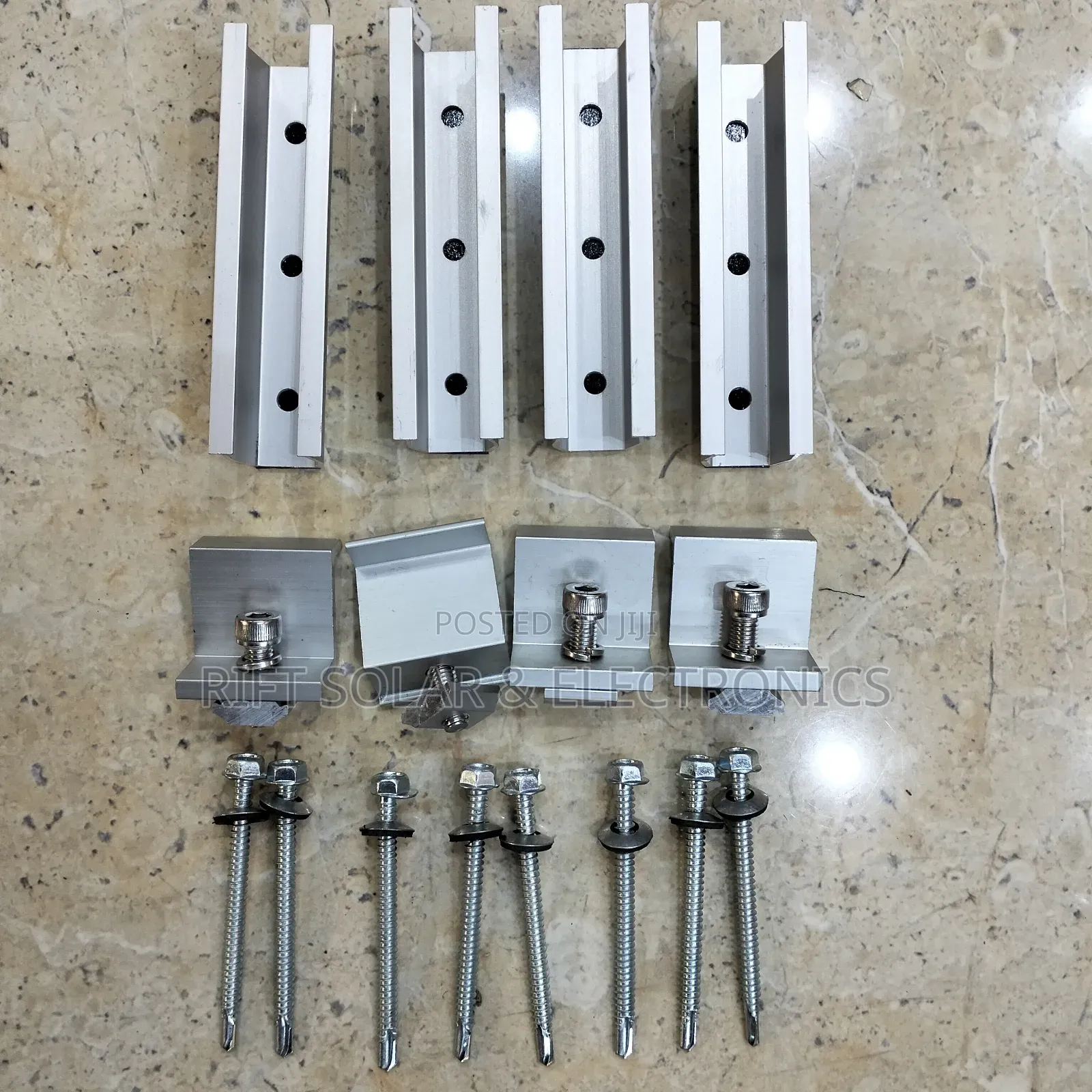 Full Set Smart Rails for One Solar 4 End Clamps 4 Mini Rails