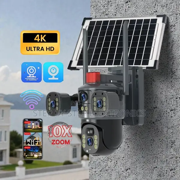V380 Pro 20mp 4g PTZ Cloud Storage Support Triple Lens Solar Camera