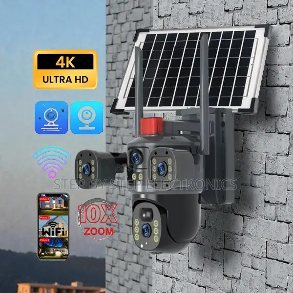 V380pro 20mp 4g PTZ Multi-User Access Support Triple Lens Solar Camera