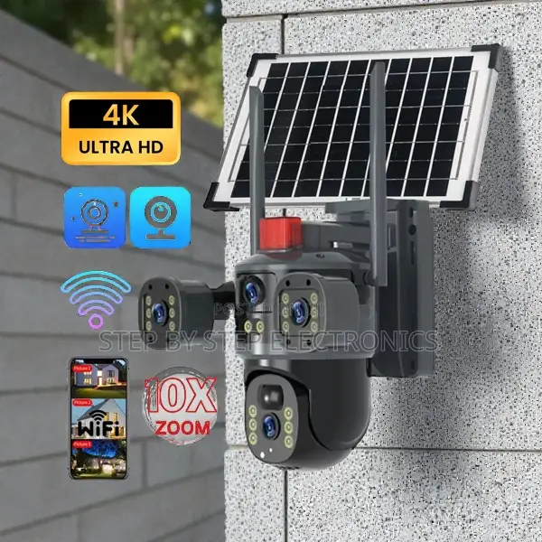 V380 Pro 20mp 4g PTZ Auto Tracking Support Triple Lens Solar Camera