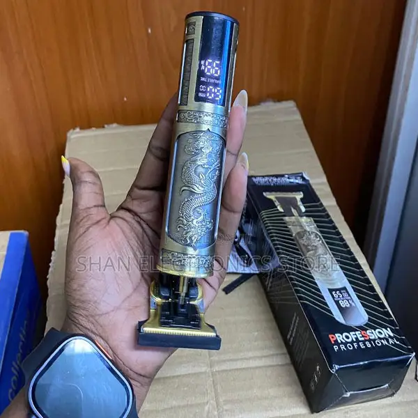 High Performance T9 Rechargeable Metal Hair Clipper Gold