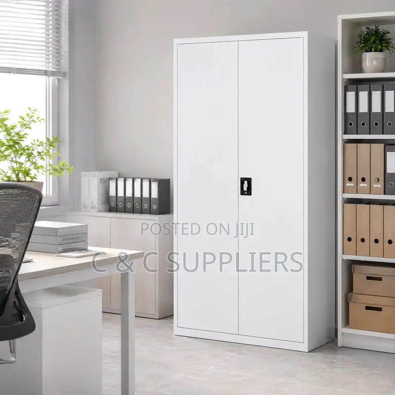 2-Door Full White Metallic Cabinet