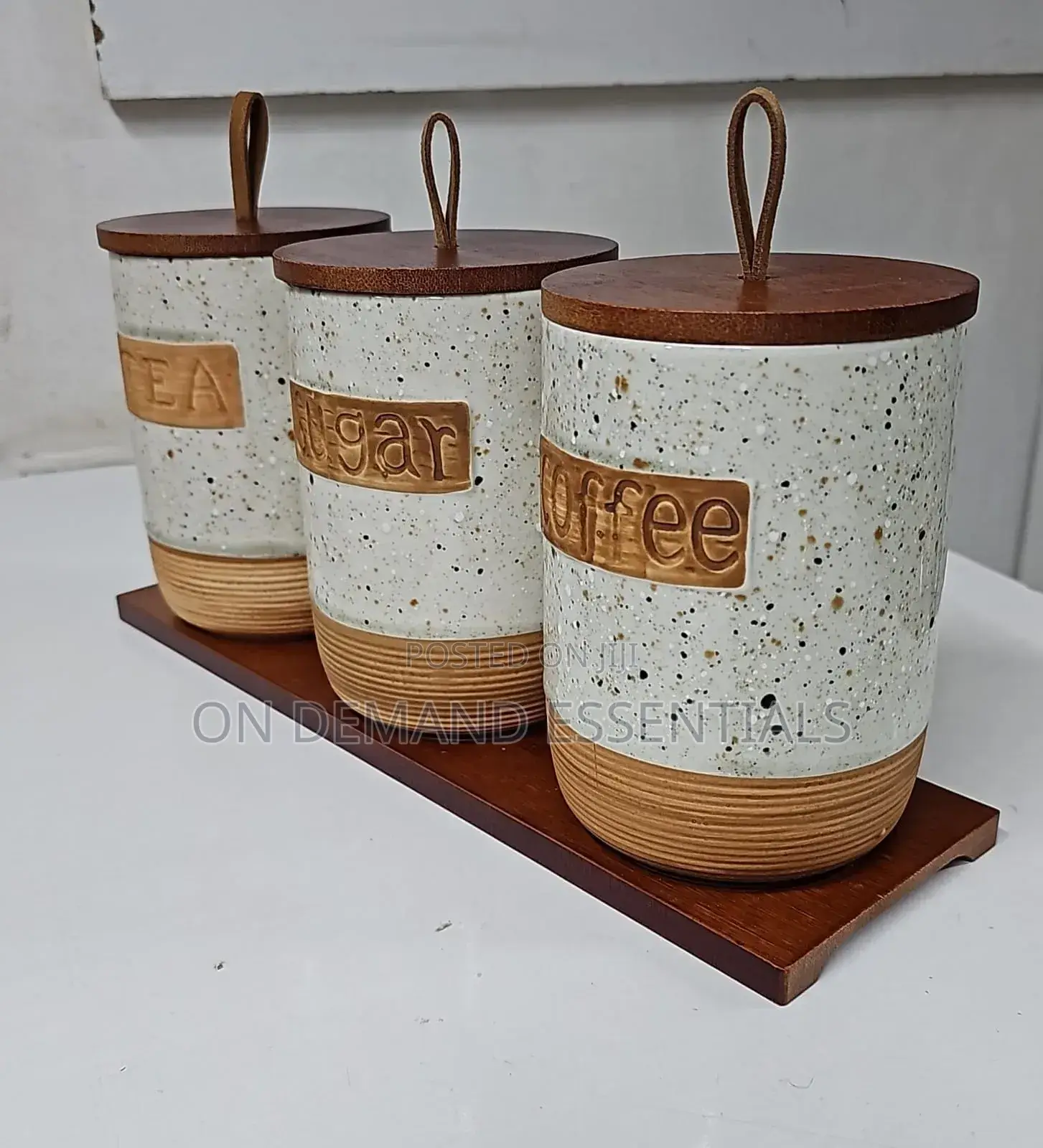 800Ml Coffee Bean Container, White Black Dot Smooth Ceramic Sealed