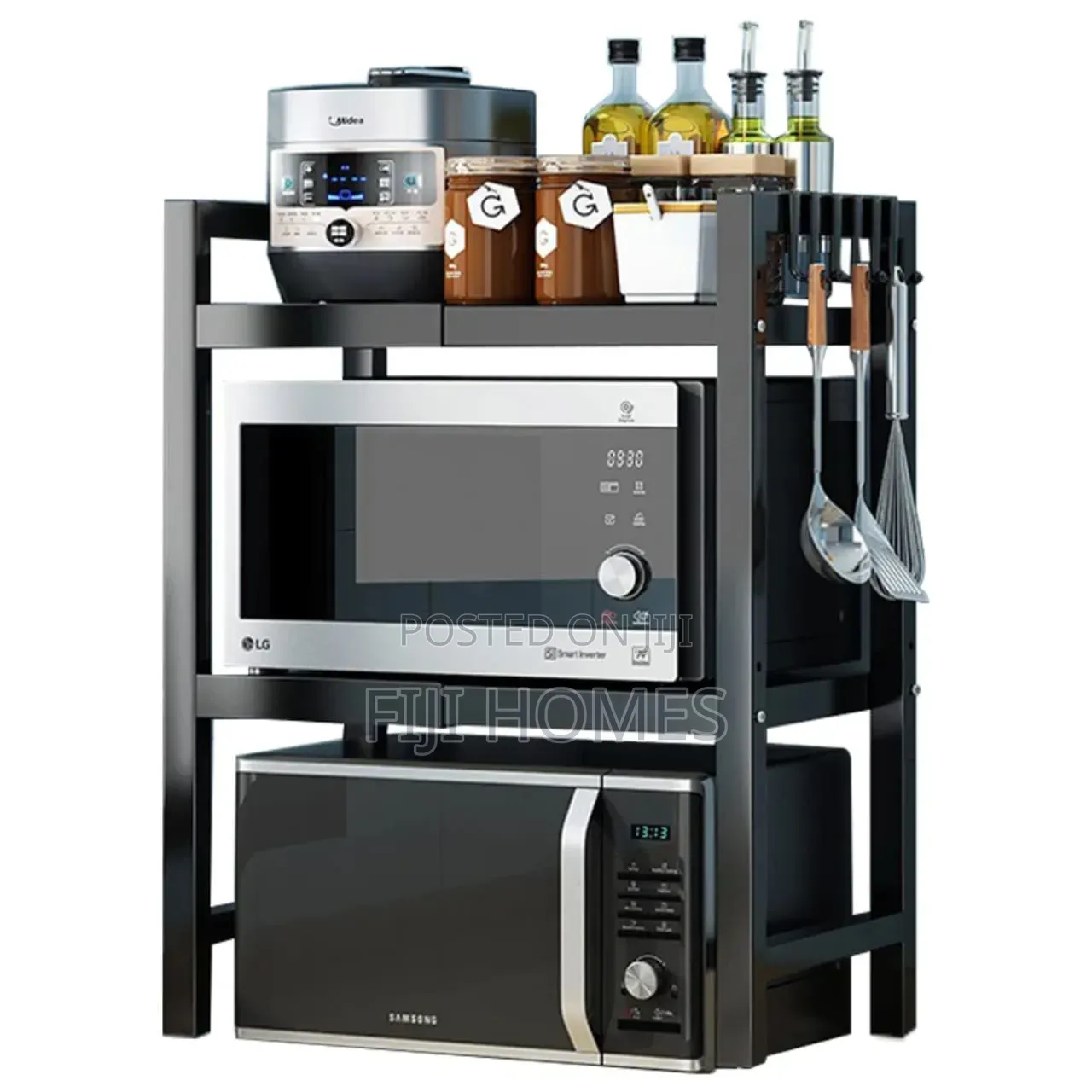 EXPANDABLE Metallic High Quality Modern Microwave Stand