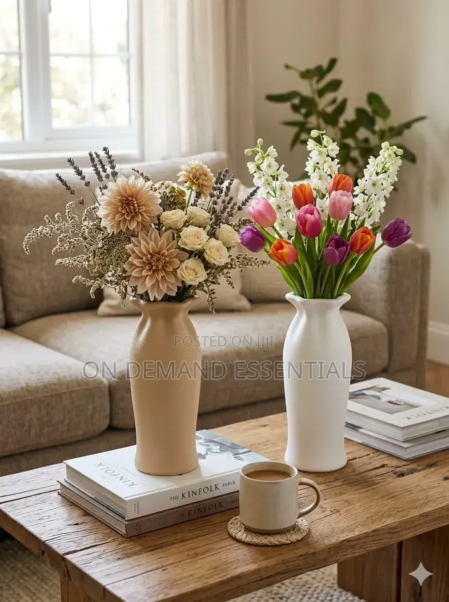 Plastic Long Nordic Style Vase Popularly, Long Flower Vase