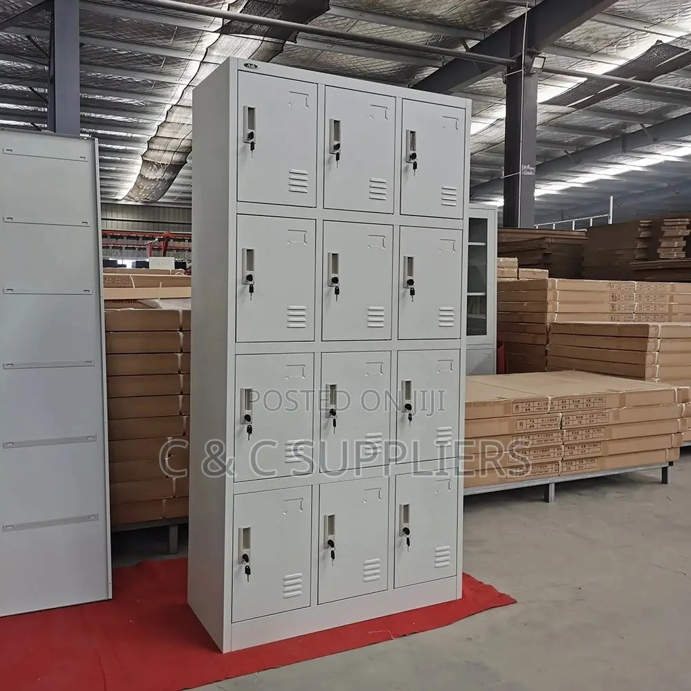 12-Door Metallic Storage Locker Cabinet