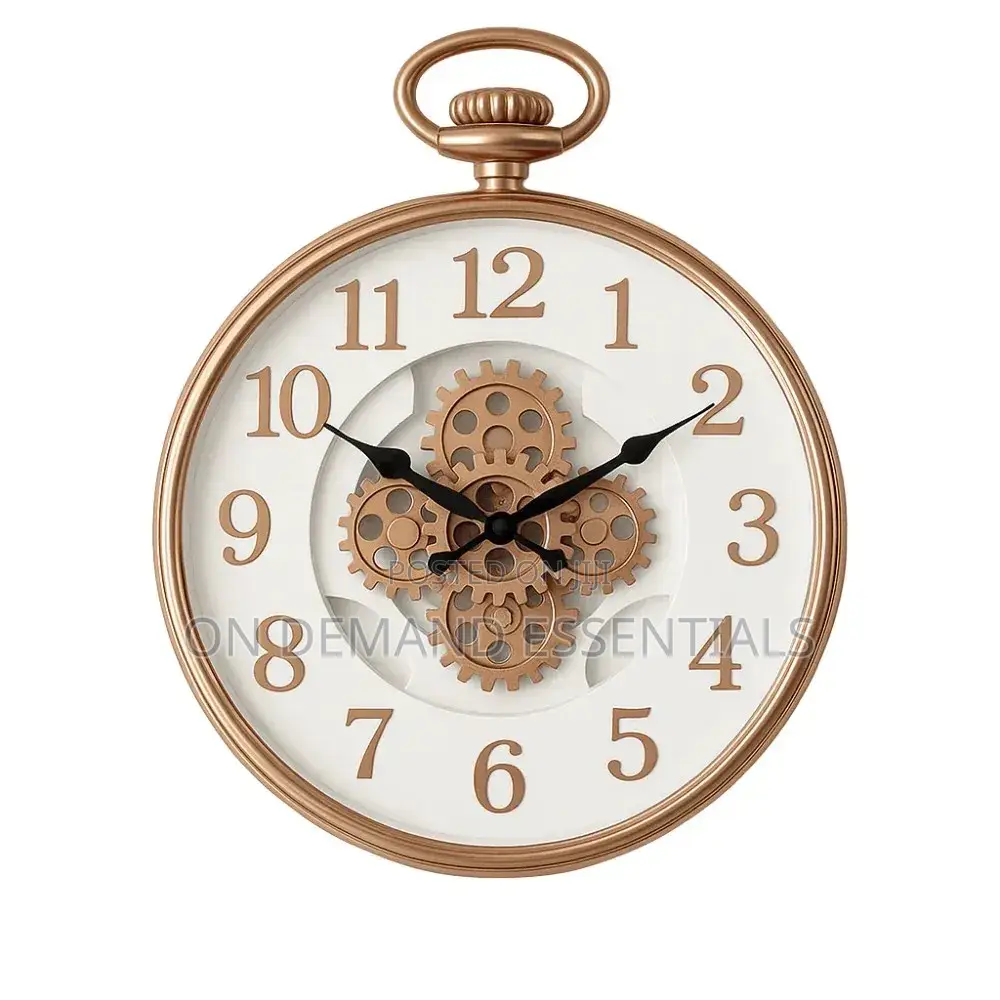 Modern and Distinctive Decorative Wall Clock, With Moving Gear