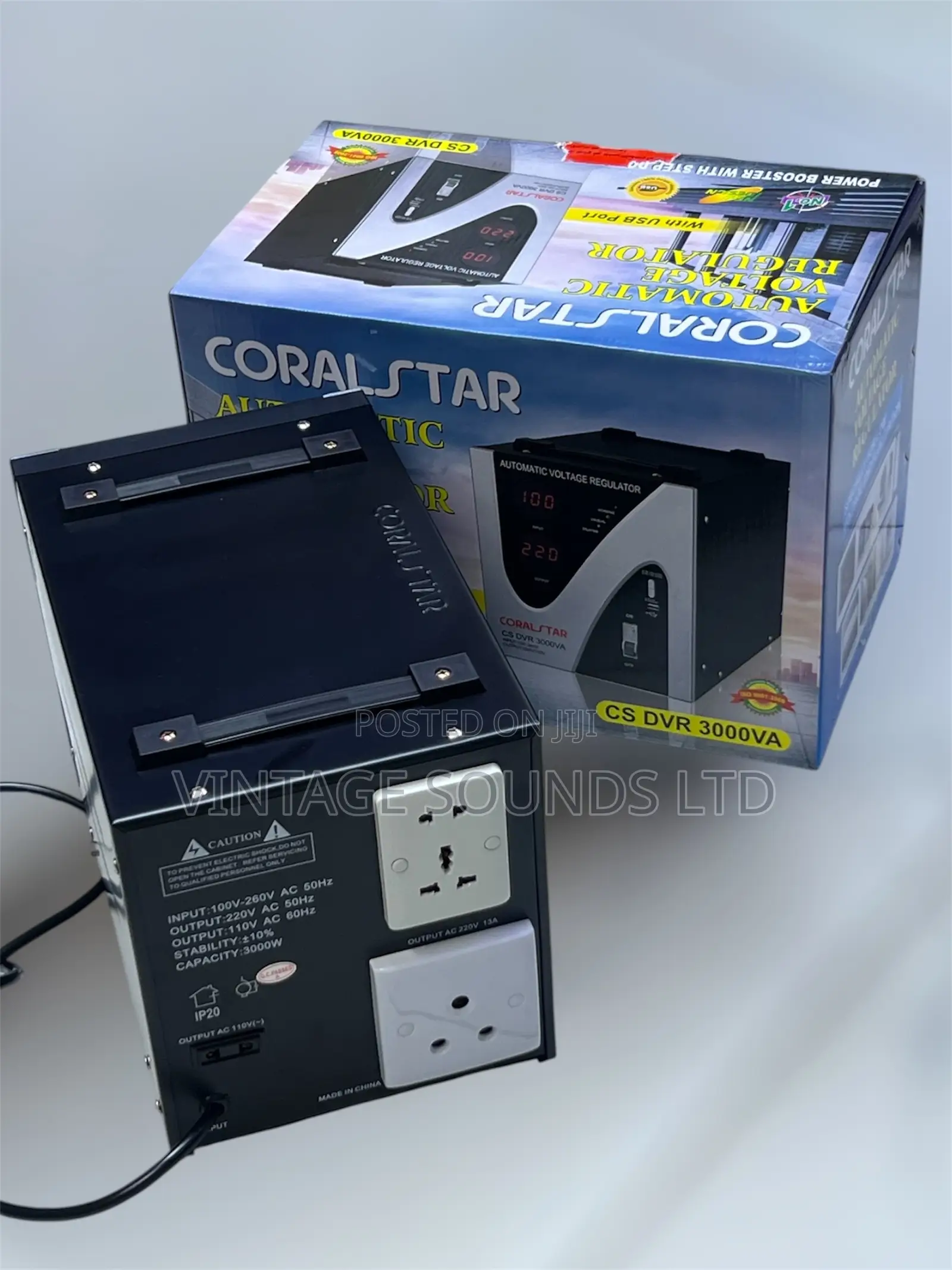 Coralstar 3000VA Voltage Regulator With 110V Output for USA Appliances