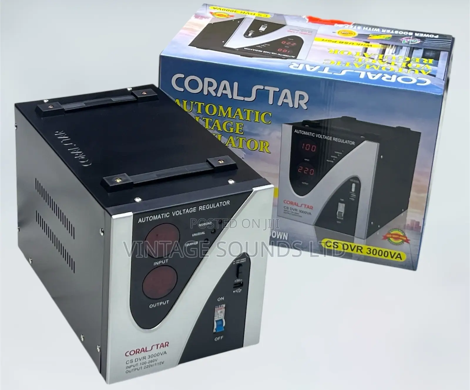 Coralstar 3000VA Voltage Regulator With 110V Output for USA Appliances