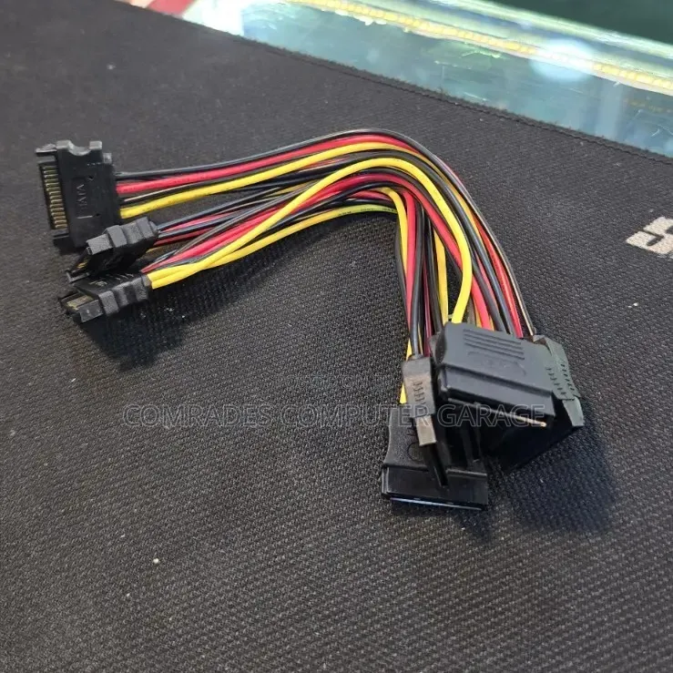 SATA 15-Pin Male to Dual 15-Pin Female Power Splitter Cable