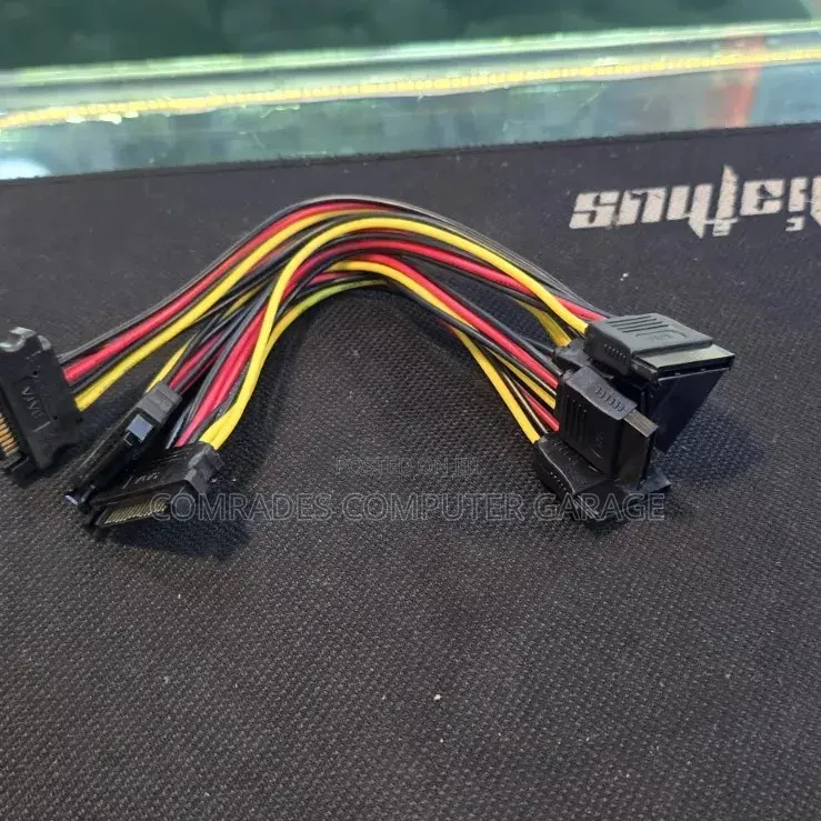 SATA 15-Pin Male to Dual 15-Pin Female Power Splitter Cable