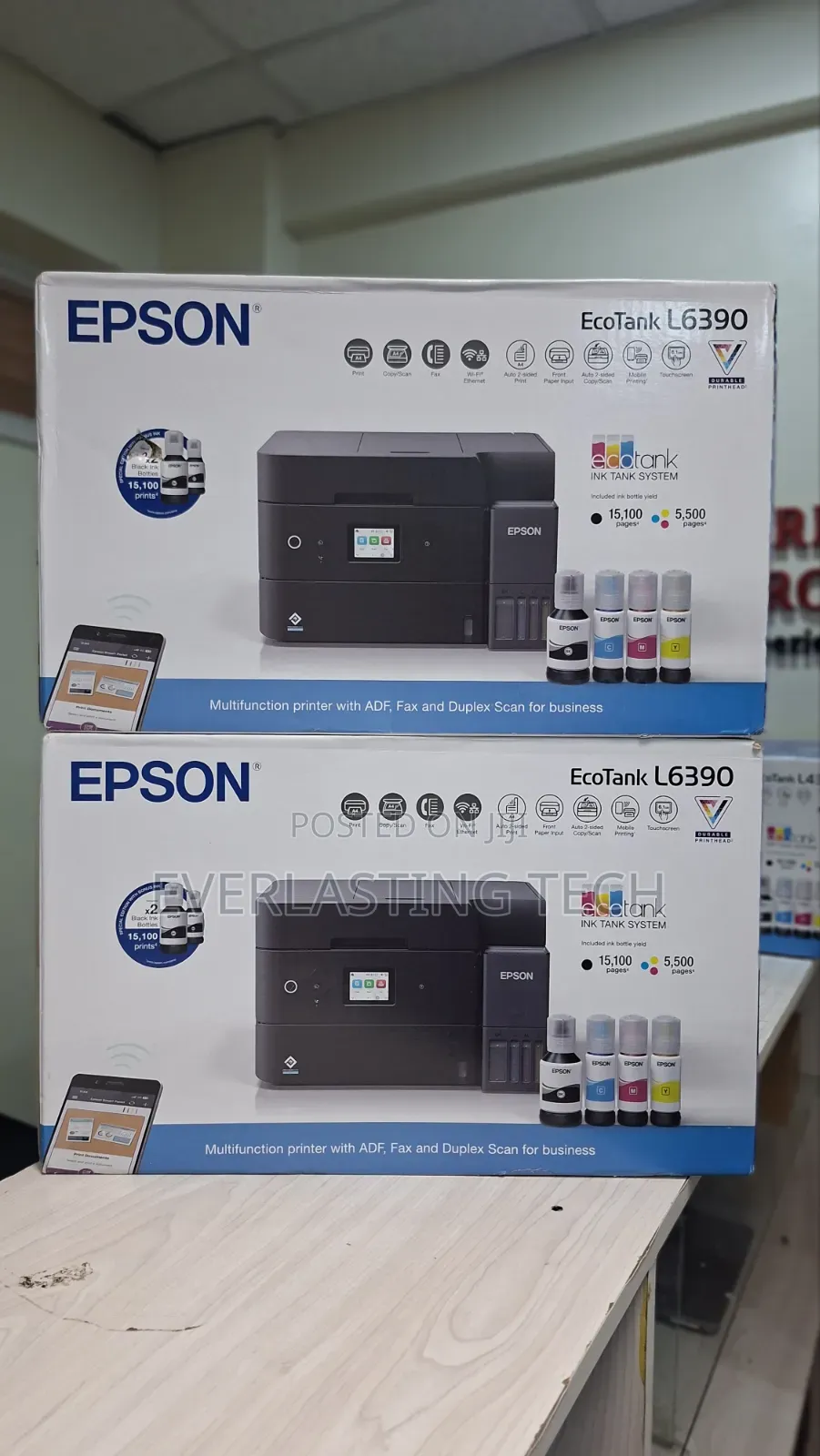 Ecotank L6390 A4 Multifunction Wi-Fi Ink Tank Printer