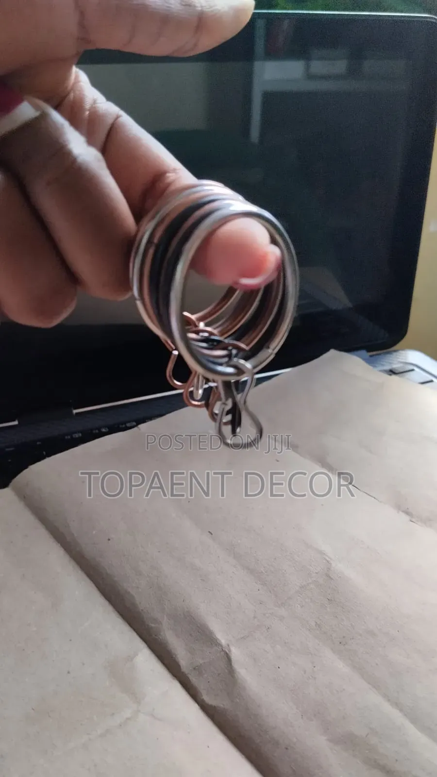 Round Metallic Drapery Rings