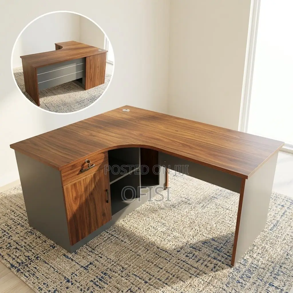 Office Desk; Curved 140Cm Office Desk