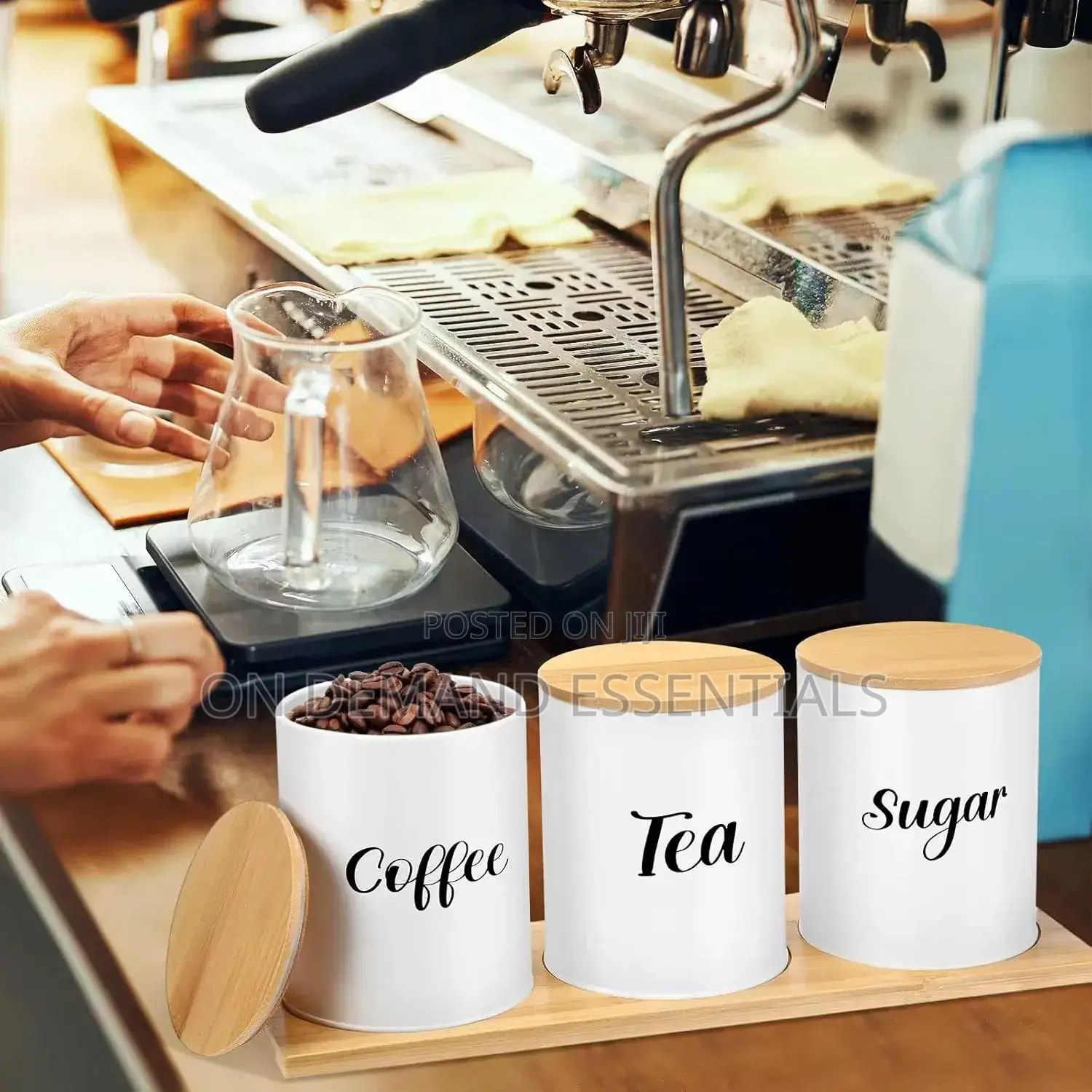3 PCS Set Airtight Canister With Bamboo Lid