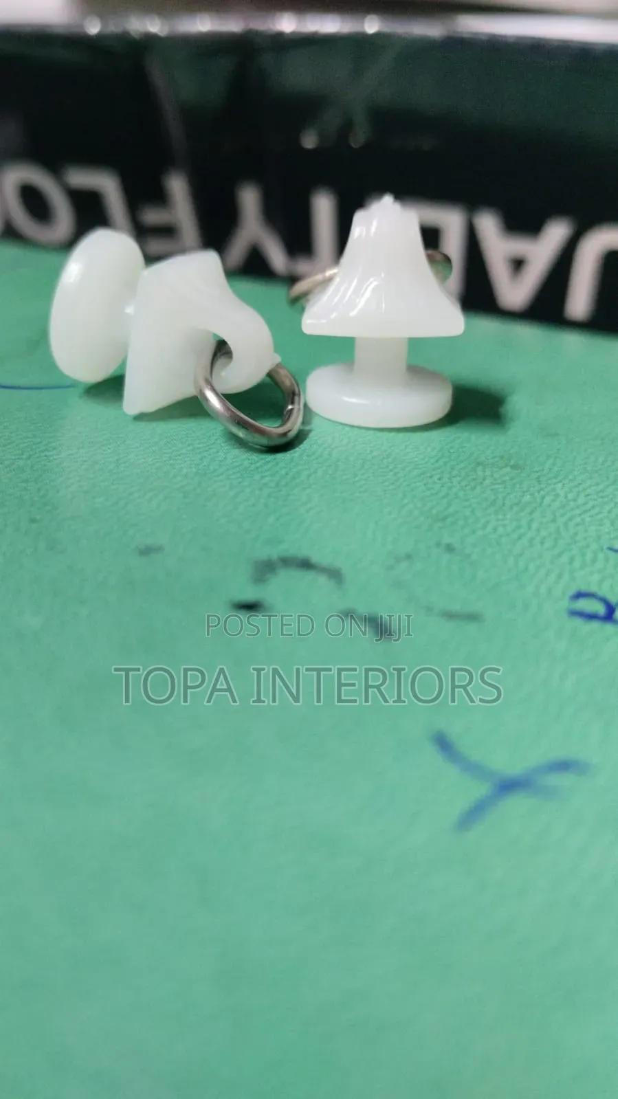Flat Head White Single Track Curtain Runners
